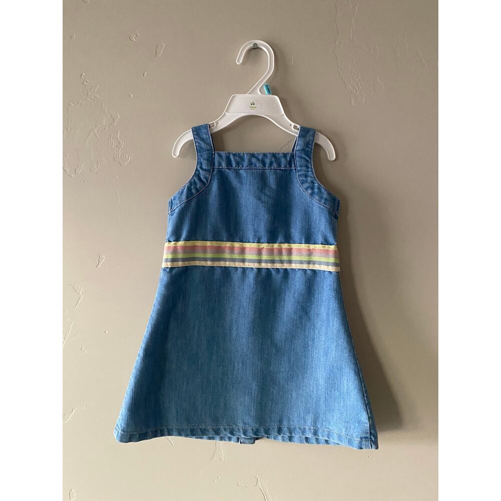 Vintage Old Navy Baby Girl Denim Jean Button Down Jumper Dress- Size 18-24m - Picture 3 of 8